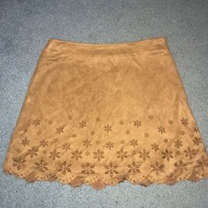 LOVE - suede mini skirt